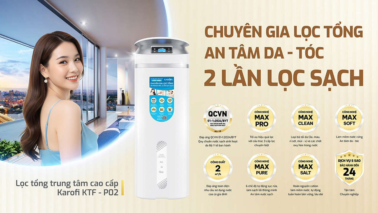 Lọc tổng trung tâm cao cấp Karofi KTF-P02